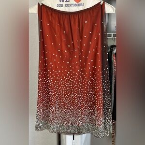 Y2K Silk w Mesh overlay and iridescent sequins LK NEW